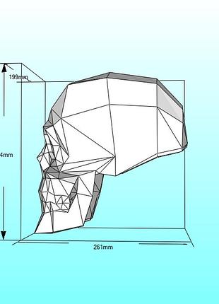 Paperkhan набор для создания 3d фигур череп череп человека голова человек обрубовка паперкрафт papercraft подарок 7