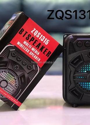 Портативная bluetooth колонка zqs-1315 multi media speaker led 8w