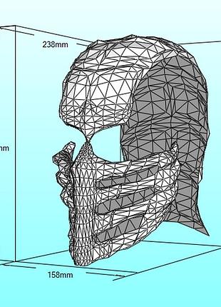 Маска скорпиона scorpion mask мортал комбат конструктор из картона papercraft паперкрафт игровой персонаж