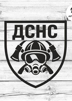 Наклейка на авто дснс 20х18 см, чорний
