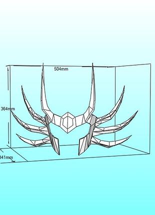 Маска карнавальная cмерти mask конструктор из картона papercraft паперкрафт игровой персонаж