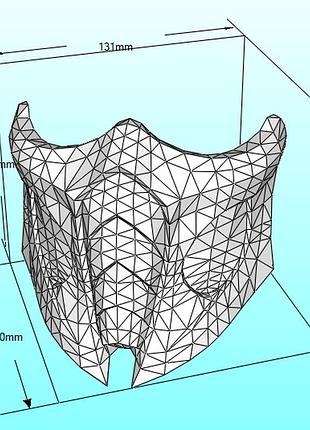 Маска смоука smoke mask мортал комбат конструктор из картона papercraft паперкрафт игровой персонаж