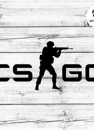 Наклейка на авто oracal counter-strike cs:go 30х13 см, чорний