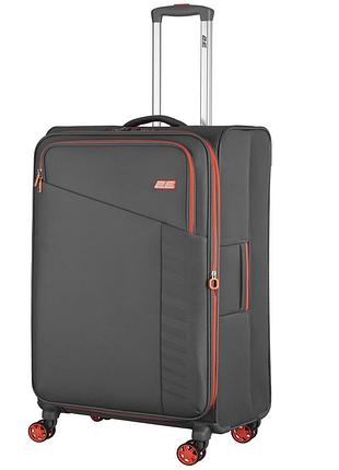 Валіза 2e trek поліестер середня 64/78л tsa 4 колеса exp сірий