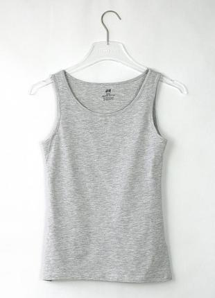 Майка бельевая хлопковая для мальчика h&m 0628427002 122-128 см (6-8 years) серый