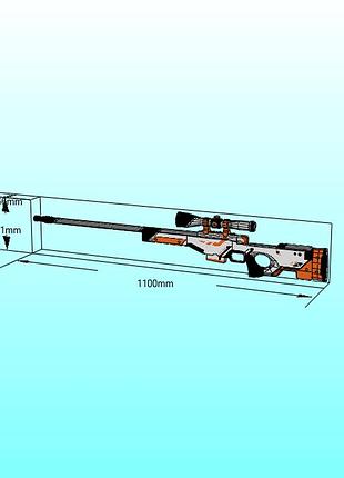 Paperkhan конструктор из картона снайперская винтовка cs go awp макет модель паперкрафт подарок сувенир