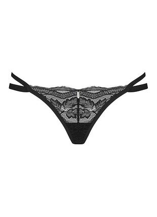 Трусики obsessive nutris thong чорний xs/s (sx1178) 2