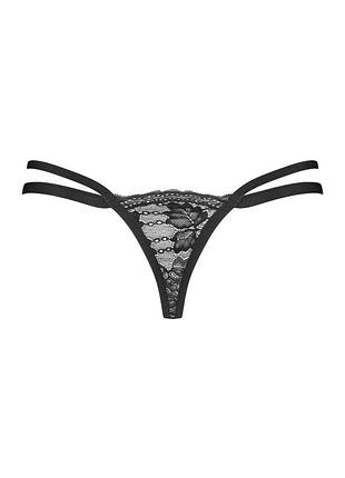 Трусики obsessive nutris thong чорний xs/s (sx1178) 3