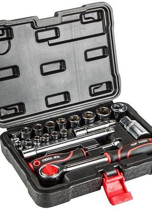 Набор инструментов top tools, набор торцевых головок 1/4", 3/8", 20шт