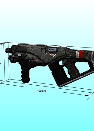 Paperkhan конструктор з картону mass effect n7 hurricane 3d фігура паперкрафт papercraft пістолет гвинтівка автомат кулемет дробов
