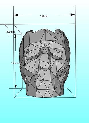 Paperkhan набор для создания 3d фигур череп голова паперкрафт papercraft подарок сувернир игрушка конструктор