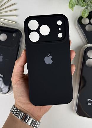 Силиконовый чехол на айфон 17 pro c закрытым низом и камерами | iphone 17 pro черный (18)