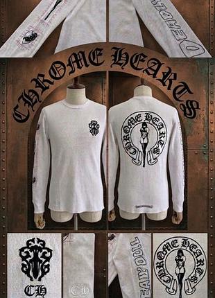 Лонгслів chrome hearts deadly doll white opium goth streetwear