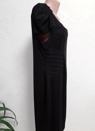 Классическое черное платье  приталенного силуэта с рукавами-фонариками4 фото