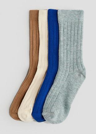 Носки набор 4 пары для мальчика h&m adorables 1248291-001 16-18 комбинированный