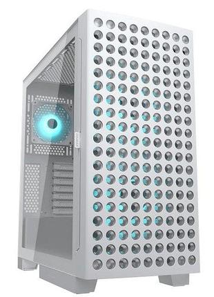 Корпус комп'ютерний cougar airface eco rgb, вентилятори передвстановлені, atx/matx/mini-itx, скляне вікно, білий