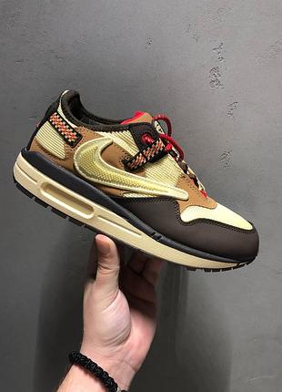 Женские кроссовки air max 87 x travis scott cactus jack baroque brown