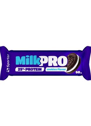 Протеїновий батончик sporter milk pro 29% протеїну — 60 г печиво-крем (3244124)