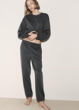 Спортивный костюм серый графитовый zara