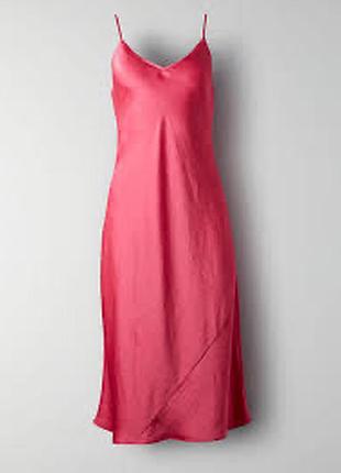 Сатинова сукня-комбінація only slip satin midi dress від бренду wilfred