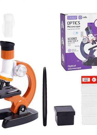 Мікроскоп з набором (помаранчевий)