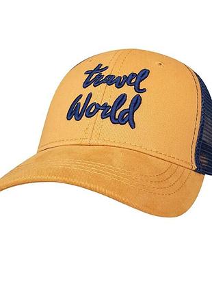 Кепка для детей sport line желтая с надписью travel world