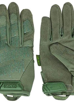 Тактичні рукавички mechanix original (оливкові) xl