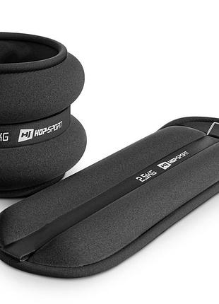 Обважнювачі для ніг та рук hop-sport hs-s005wb 2х2,5кг чорні