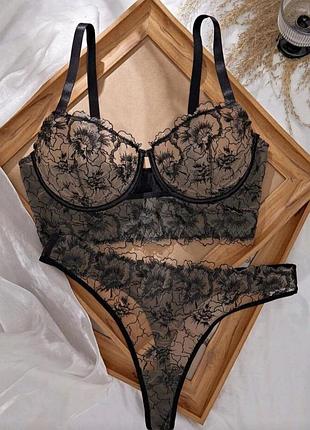 Черный комплект shein сетка