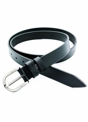 Женский кожаный ремень 2,3 х 105-125 см weatro черный ua-23cmk-007 110 см 115 см
