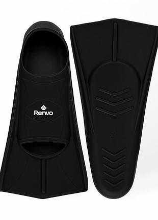 Короткі ласти для тренування в басейні renvo frio із закритою п'ятою чорний 42-44 (sf100-01 42-44)