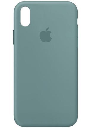 Чехол silicone case full protective (aa) для apple iphone xr (6.1") зеленый / cactus