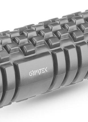 Масажний ролик gymtek для йоги та фітнесу eva 45см сірий