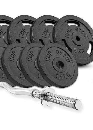 Набір strong 37кг з w-подібним грифом