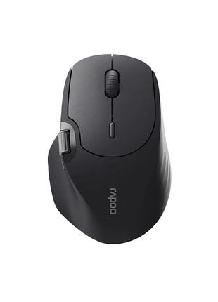 Мышь rapoo mt560 с комбинированным подключением, боковым колёсиком, бесшумная, 4000 dpi, black