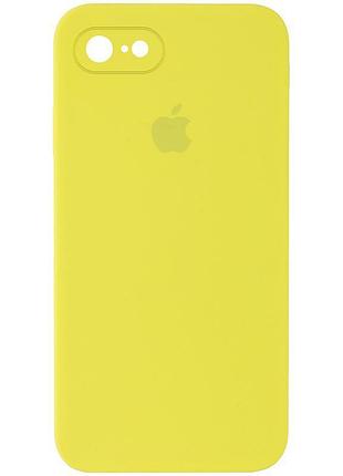 Чохол silicone case square full camera protective (aa) для apple iphone 6/6s (4.7") жовтий / bright yellow