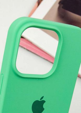 Чехол silicone case full protective (aa) для apple iphone 13 pro (6.1") зеленый / spearmint 3
