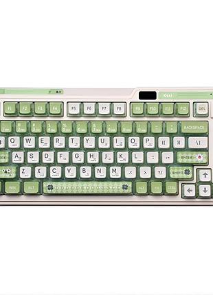 Механическая клавиатура kzzi k75 dazzling pudding, игровая с комбинированным подключением, подсветкой, lemon green
