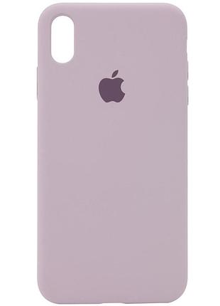 Чехол silicone case full protective (aa) для apple iphone xr (6.1") серый / lavender