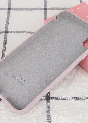 Чехол silicone case full protective (aa) для apple iphone xr (6.1") серый / lavender 3