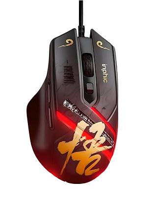 Проводная игровая мышь inphic pg1 wukong version, 12800 dpi, чёрная
