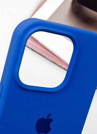 Чохол silicone case full protective (aa) для apple iphone 13 pro (6.1") синій / capri blue 3