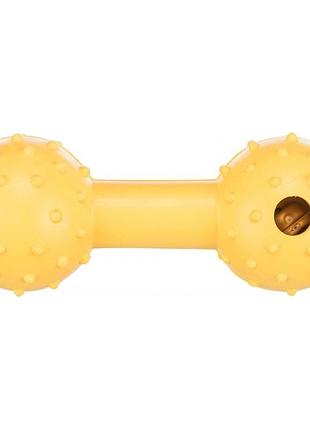Іграшка trixie dog toy dumbbell для собак гантель з дзвіночком гума 12 см
