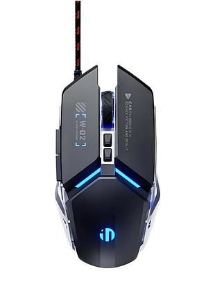 Мышь игровая проводная inphic w2-ii с регулируемой rgb подсветкой и 8800 dpi, для геймеров, матовый чёрный