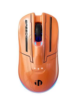 Игровая мышь inphic hyperbee yc-jf1 с комбинированным подключением, rgb, 12800 dpi, оранжевая