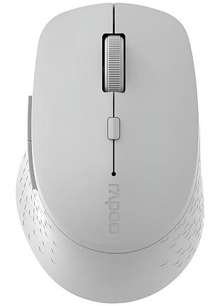 Мышь rapoo m300l silent беспроводная, бесшумная, с аккумулятором, 2400 dpi, light grey