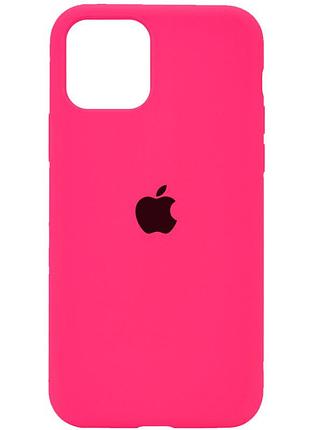 Чехол silicone case full protective (aa) для apple iphone 11 pro max (6.5") розовый / barbie pink
