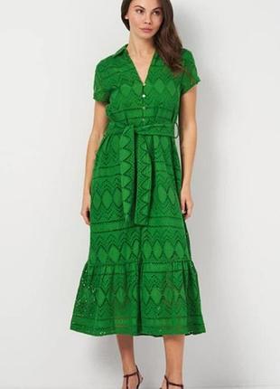 Довге плаття з прошви zara