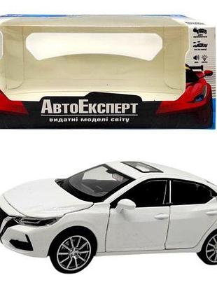 Машинка "авто експерт" металопластик, 1:32, звук, світло, інерція, відкриваються двері (білий)
