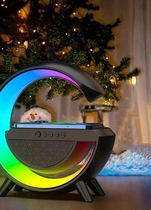 Настольная лампа-ночник g-smart с беспроводной зарядкой и bluetooth колонкой